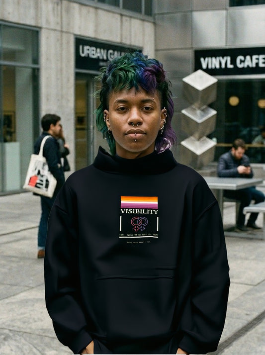 Lesbian Visibility Week hoodie by Moral Fabric — LGBTQ pride political clothing Canada