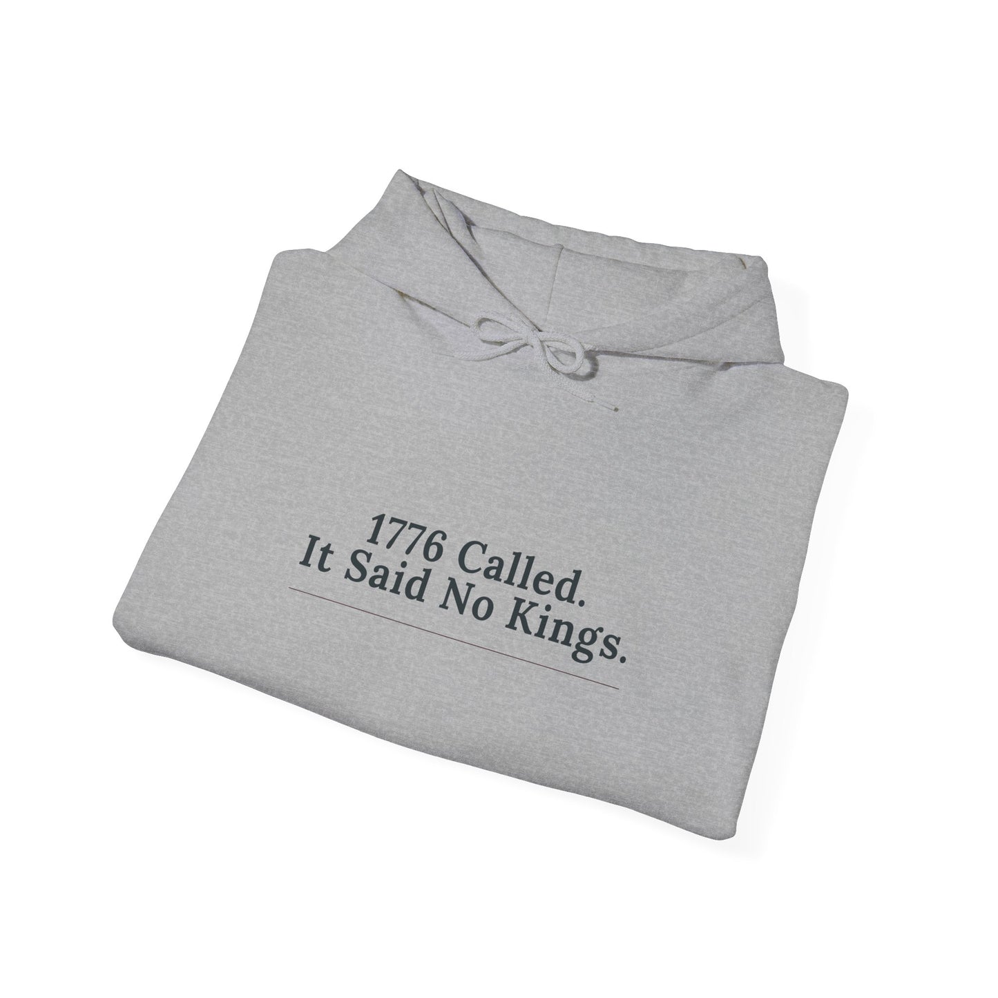 1776 Called It Said No Kings hoodie by Moral Fabric — anti-authoritarian political streetwear Canada