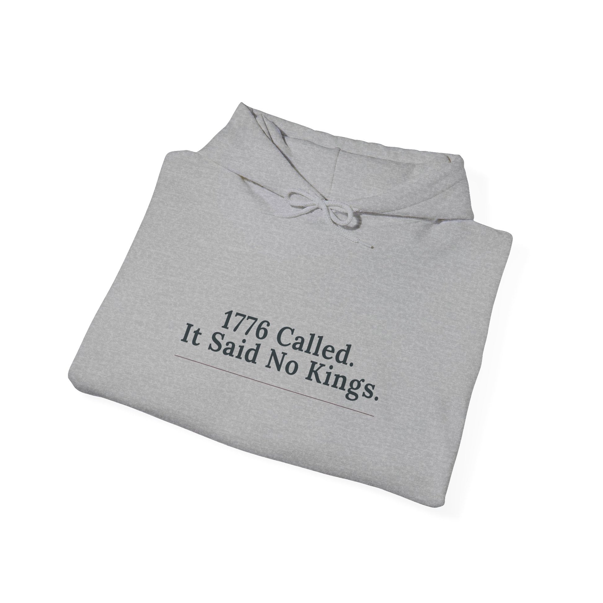 1776 Called It Said No Kings hoodie by Moral Fabric — anti-authoritarian political streetwear Canada