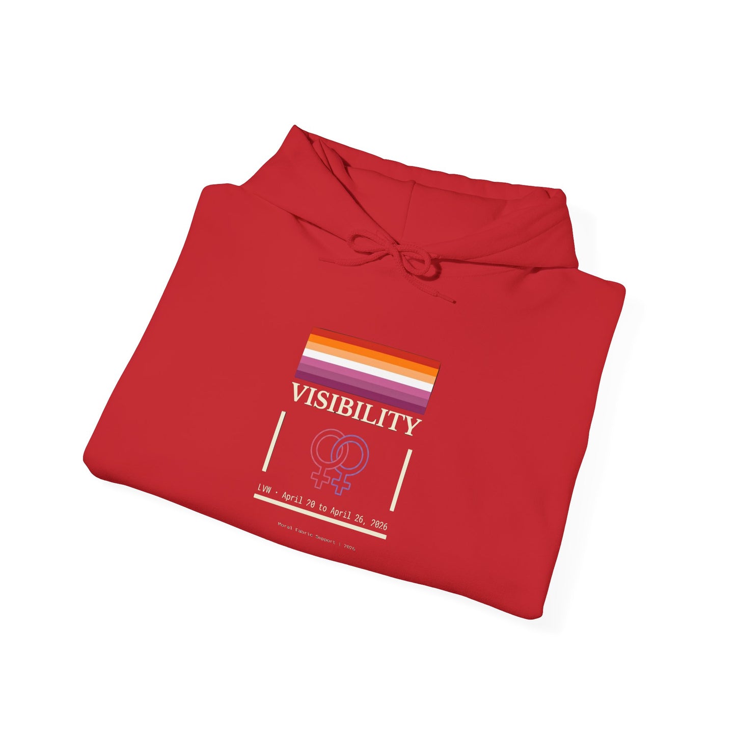 Lesbian Visibility Week hoodie by Moral Fabric — LGBTQ pride political clothing Canada