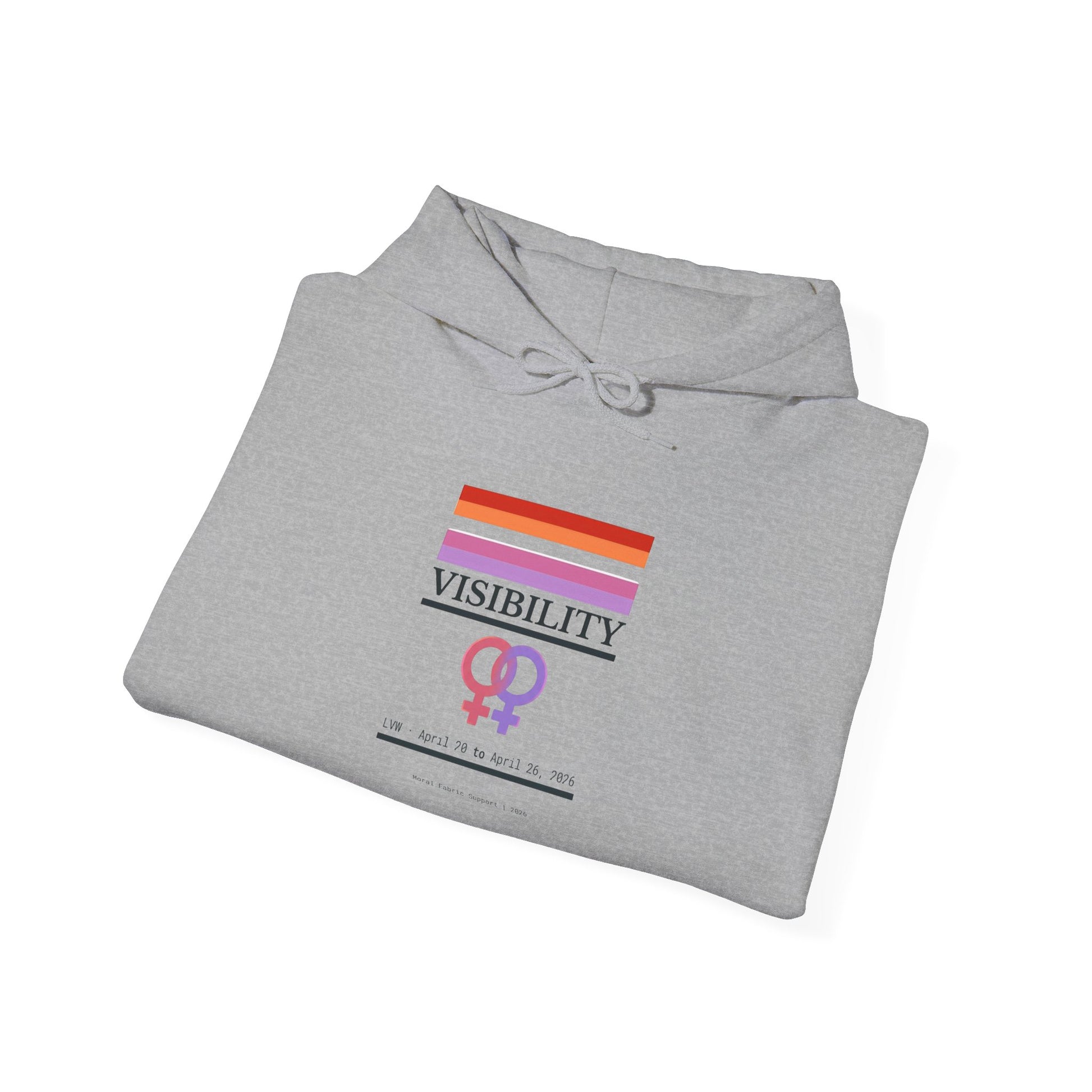 Lesbian Visibility hoodie by Moral Fabric — LGBTQ pride progressive streetwear Canada