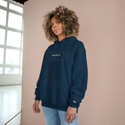 Moral Fabric brand hoodie — Presence is Platform progressive political streetwear Canada