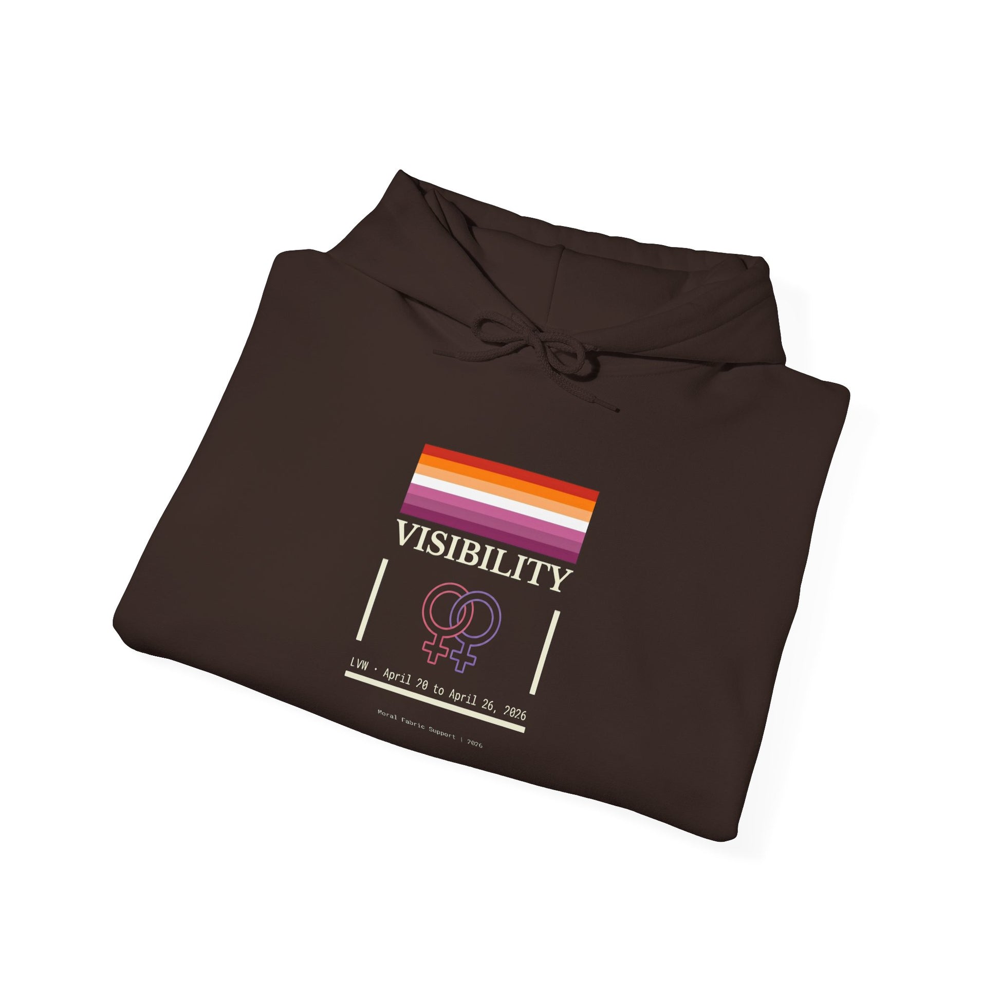 Lesbian Visibility Week hoodie by Moral Fabric — LGBTQ pride political clothing Canada