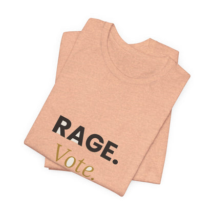 Rage Vote Repeat t-shirt by Moral Fabric — bold progressive political tee Canada