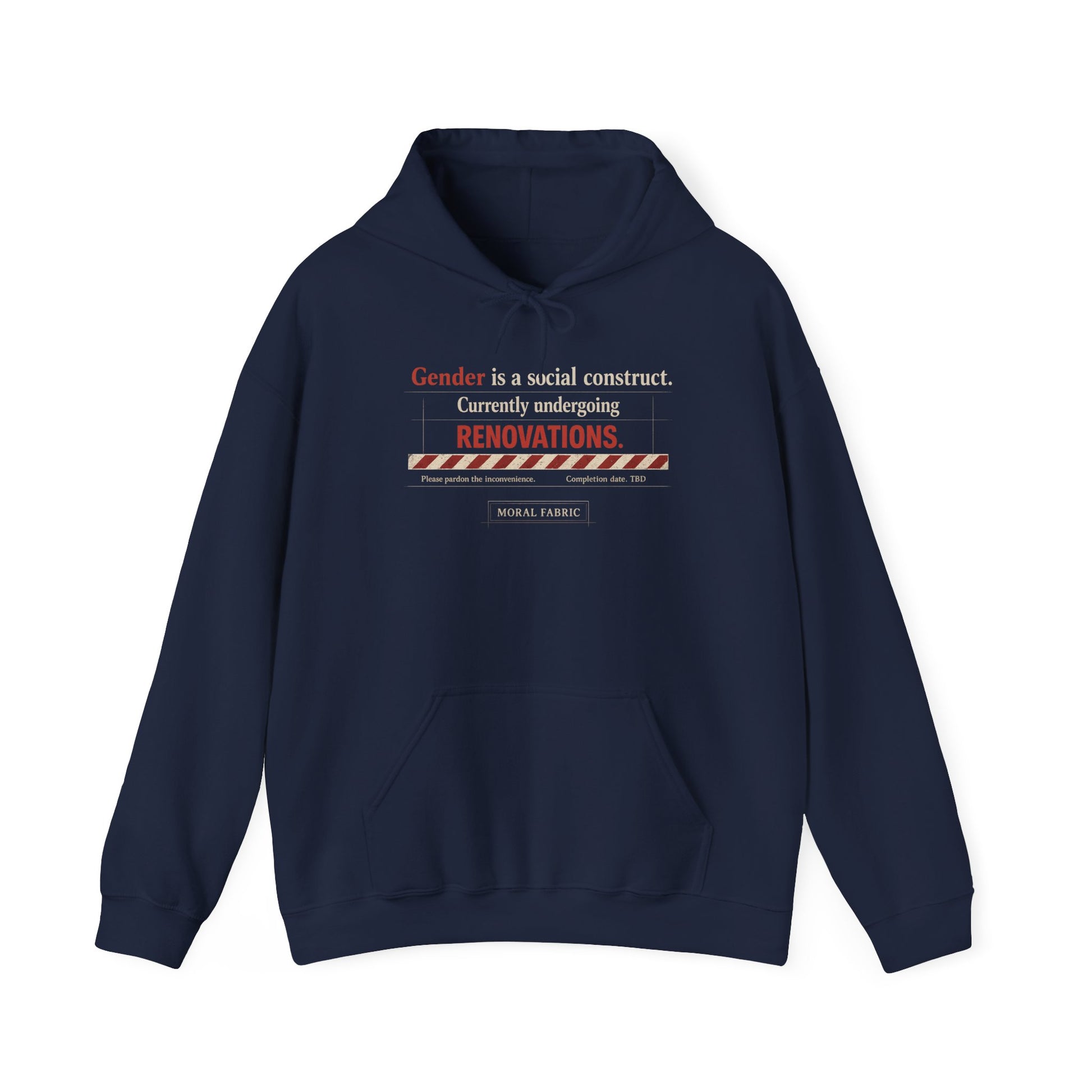 Gender Construct hoodie by Moral Fabric — trans rights LGBTQ political streetwear Canada