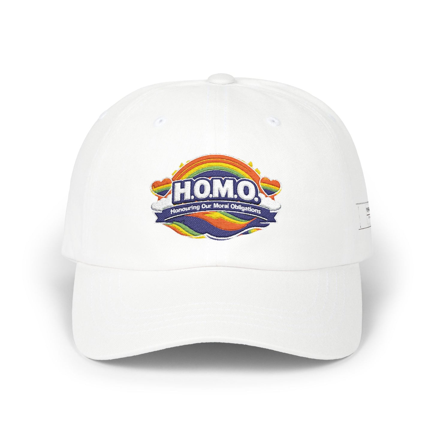 Rainbow HOMO emblem Classic Dad Cap | Pride hat