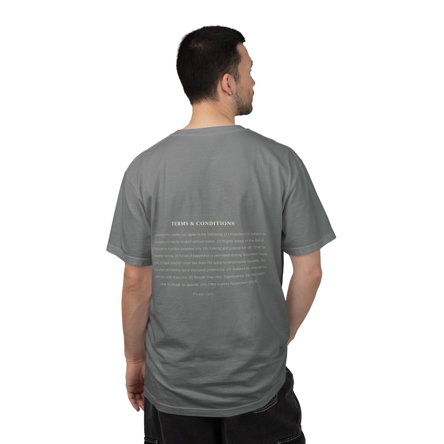Land of the Free (Some Conditions Apply) T-Shirt | Political Satire, Progressive Advocacy