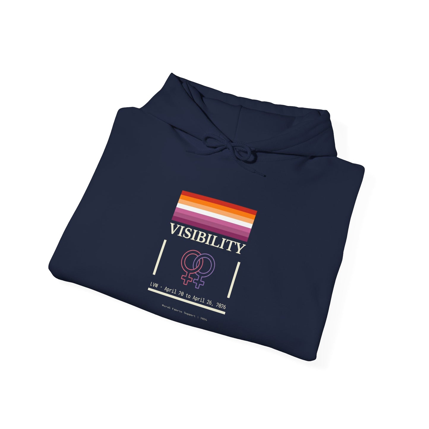Lesbian Visibility Week hoodie by Moral Fabric — LGBTQ pride political clothing Canada