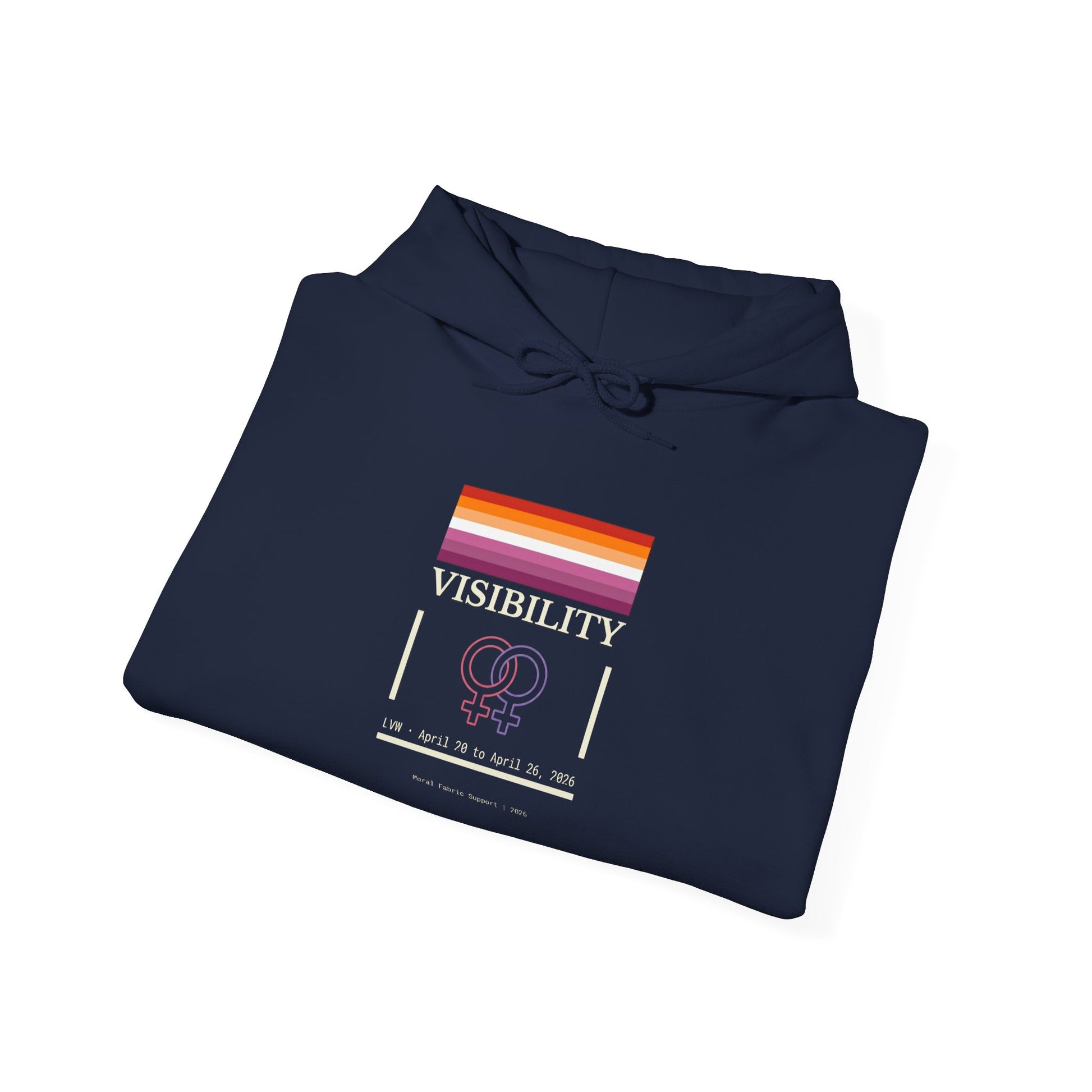 Lesbian Visibility Week hoodie by Moral Fabric — LGBTQ pride political clothing Canada
