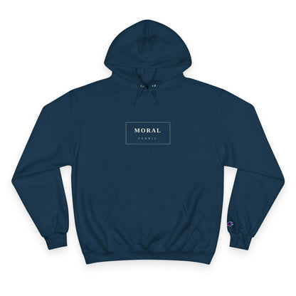 Moral Fabric brand hoodie — Presence is Platform progressive political streetwear Canada