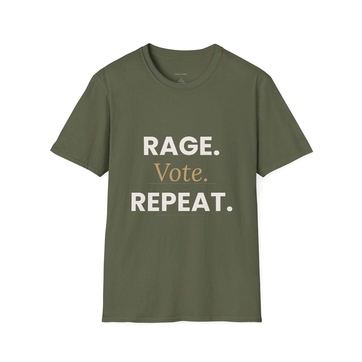 Vote Shirt — "Rage. Vote. Repeat." Political Activism Tee