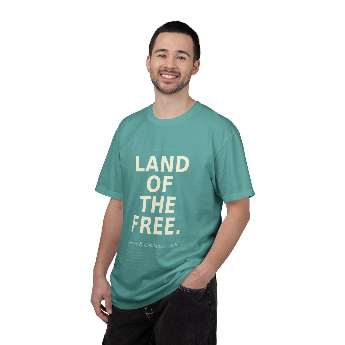 Land of the Free (Some Conditions Apply) T-Shirt | Political Satire, Progressive Advocacy