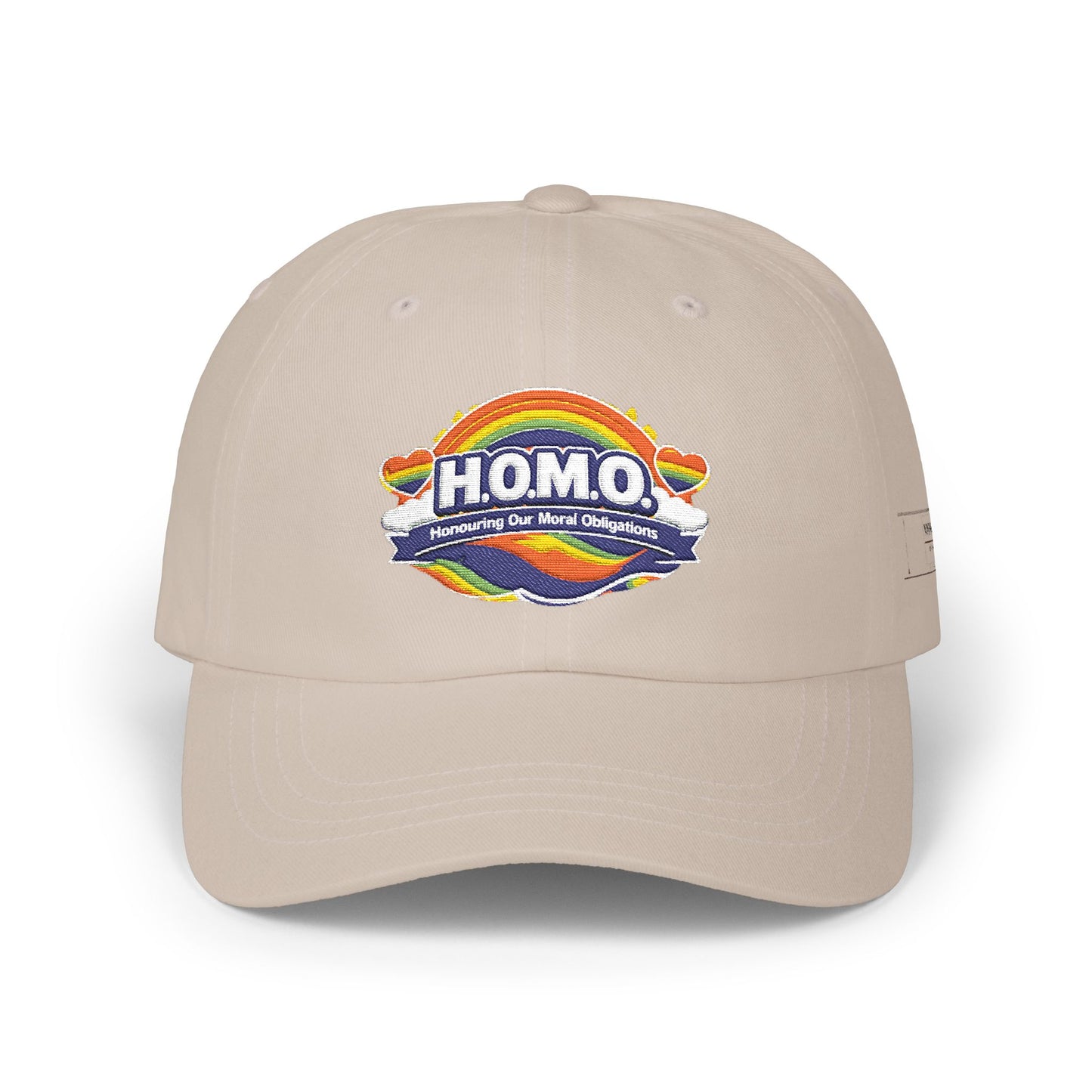 Rainbow HOMO emblem Classic Dad Cap | Pride hat