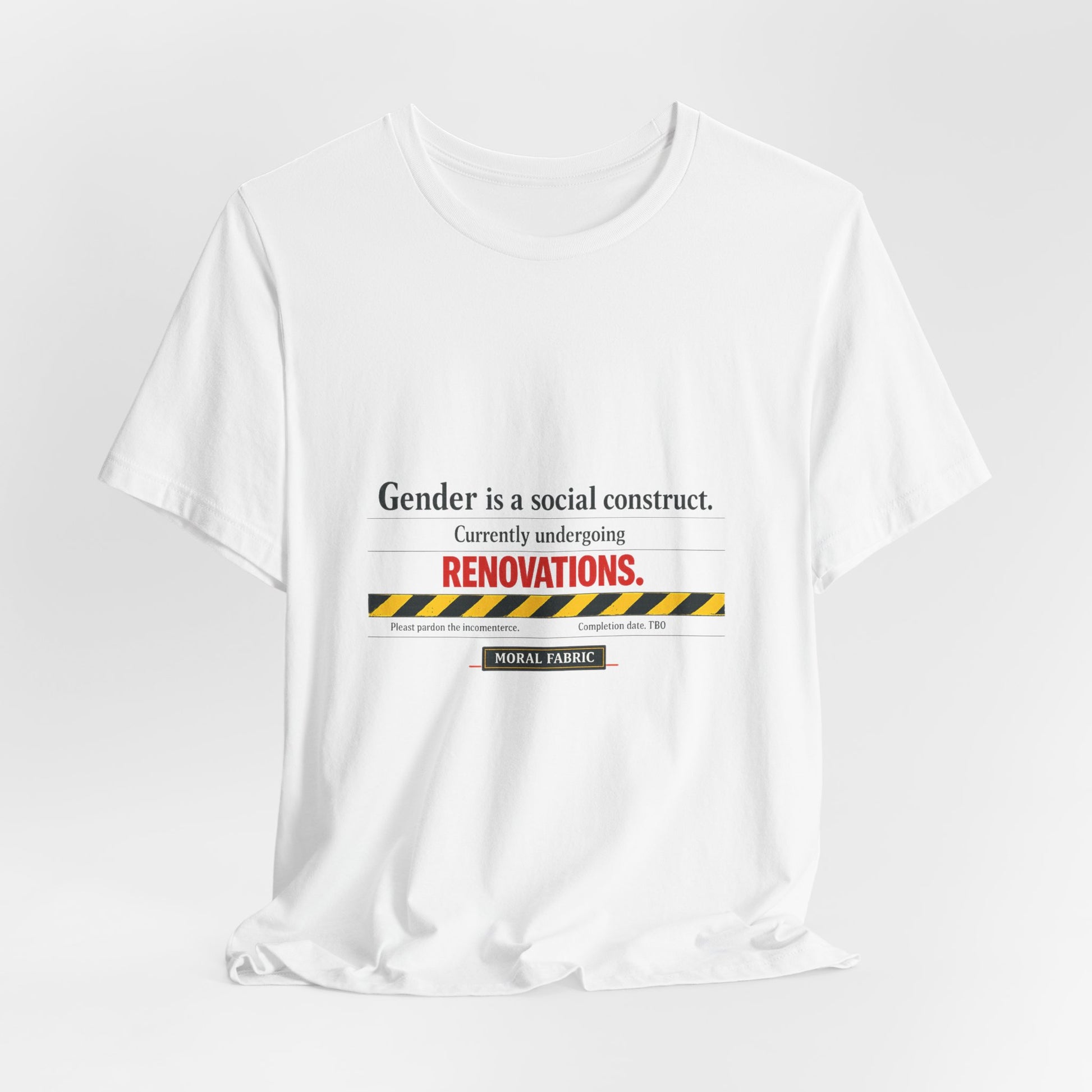 Gender Is A Social Construct t-shirt by Moral Fabric — trans rights progressive tee Canada
