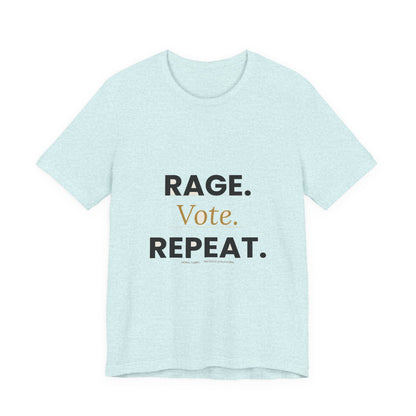 Rage Vote Repeat t-shirt by Moral Fabric — bold progressive political tee Canada