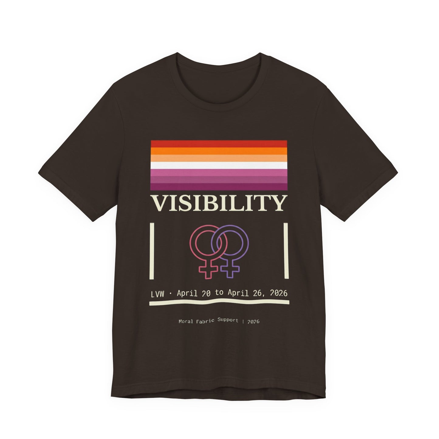 Lesbian Visibility t-shirt by Moral Fabric — LGBTQ pride activist tee Canada