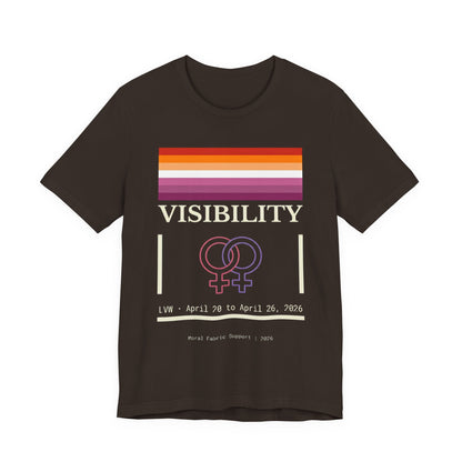 Lesbian Visibility t-shirt by Moral Fabric — LGBTQ pride activist tee Canada
