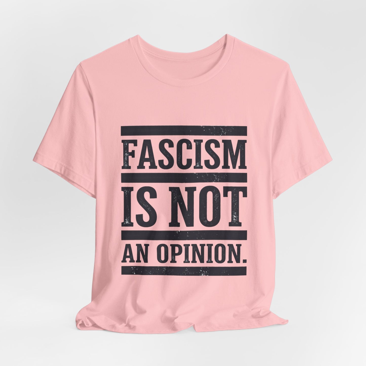 Fascism Is Not An Opinion t-shirt by Moral Fabric — anti-fascist political tee Canada