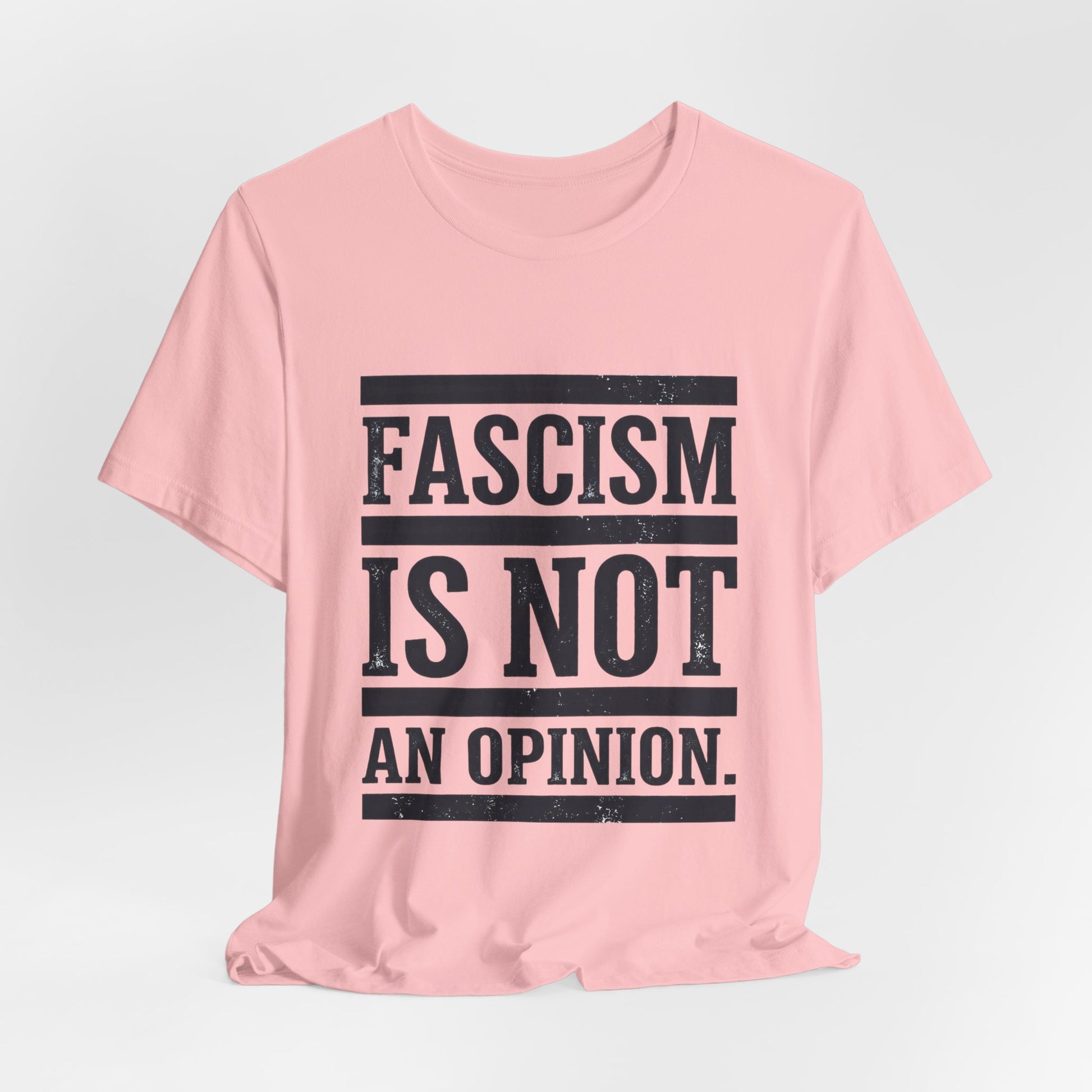 Fascism Is Not An Opinion t-shirt by Moral Fabric — anti-fascist political tee Canada