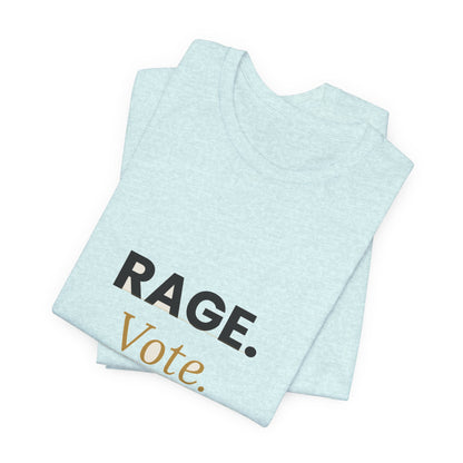 Rage Vote Repeat t-shirt by Moral Fabric — bold progressive political tee Canada