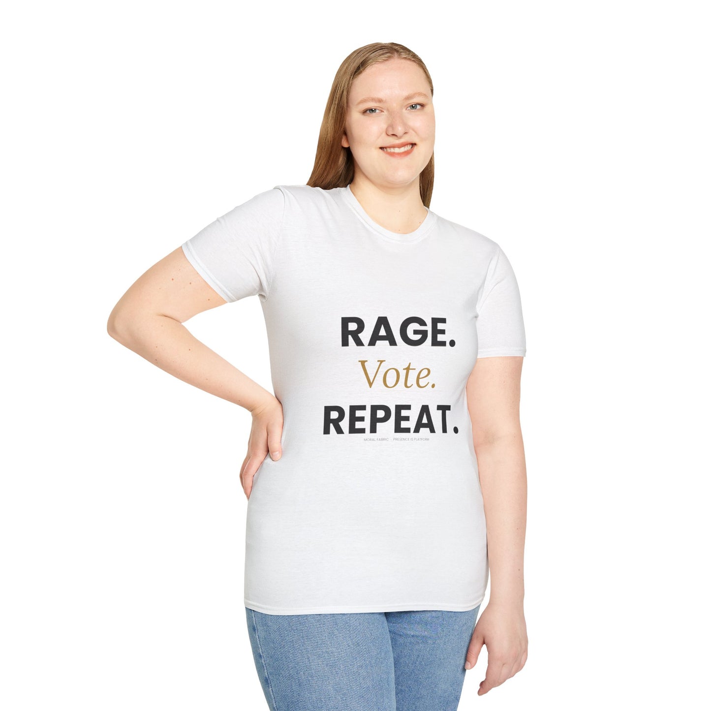 Vote Shirt — "Rage. Vote. Repeat." Political Activism Tee