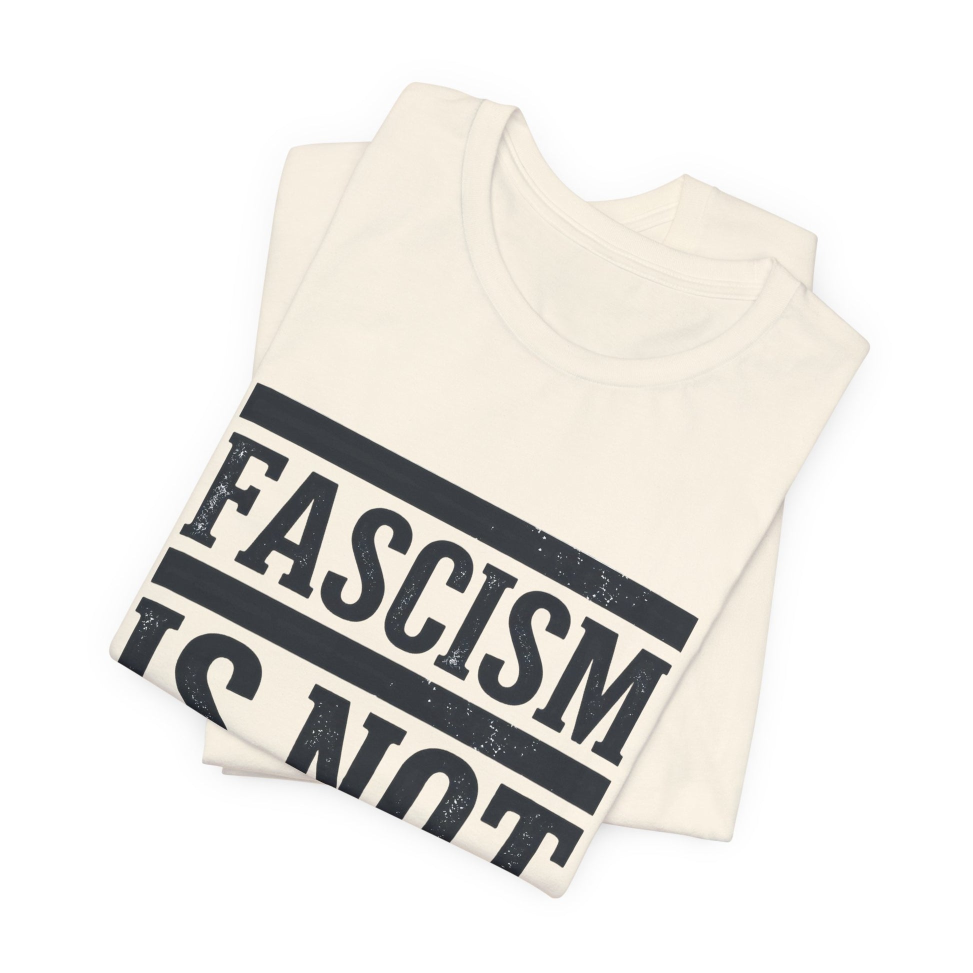 Fascism Is Not An Opinion t-shirt by Moral Fabric — anti-fascist political tee Canada