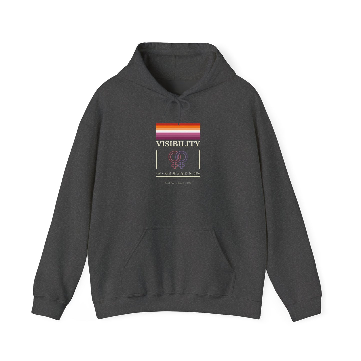 Lesbian Visibility Week hoodie by Moral Fabric — LGBTQ pride political clothing Canada