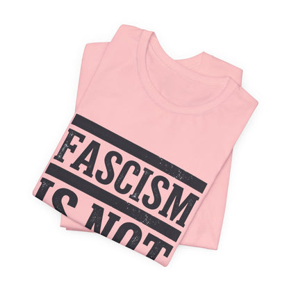 Fascism Is Not An Opinion t-shirt by Moral Fabric — anti-fascist political tee Canada