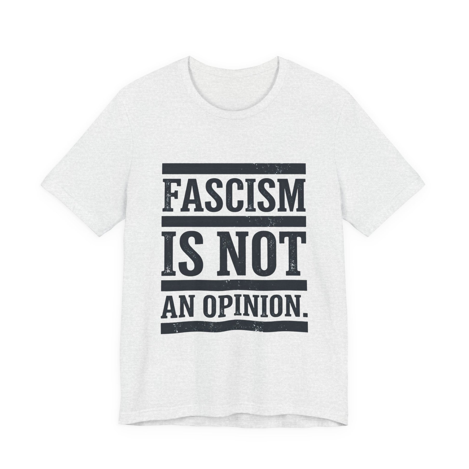 Fascism Is Not An Opinion t-shirt by Moral Fabric — anti-fascist political tee Canada