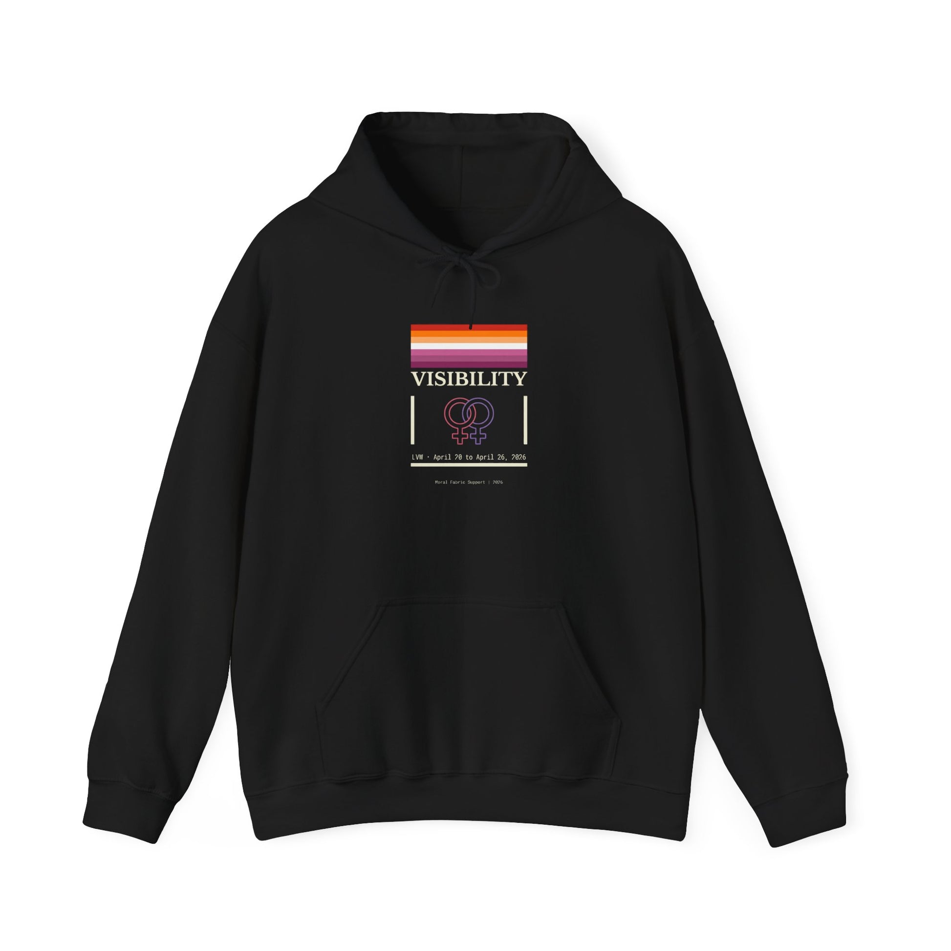 Lesbian Visibility Week hoodie by Moral Fabric — LGBTQ pride political clothing Canada