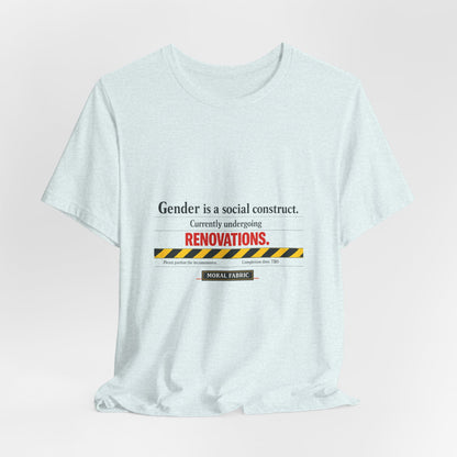 Gender Is A Social Construct t-shirt by Moral Fabric — trans rights progressive tee Canada