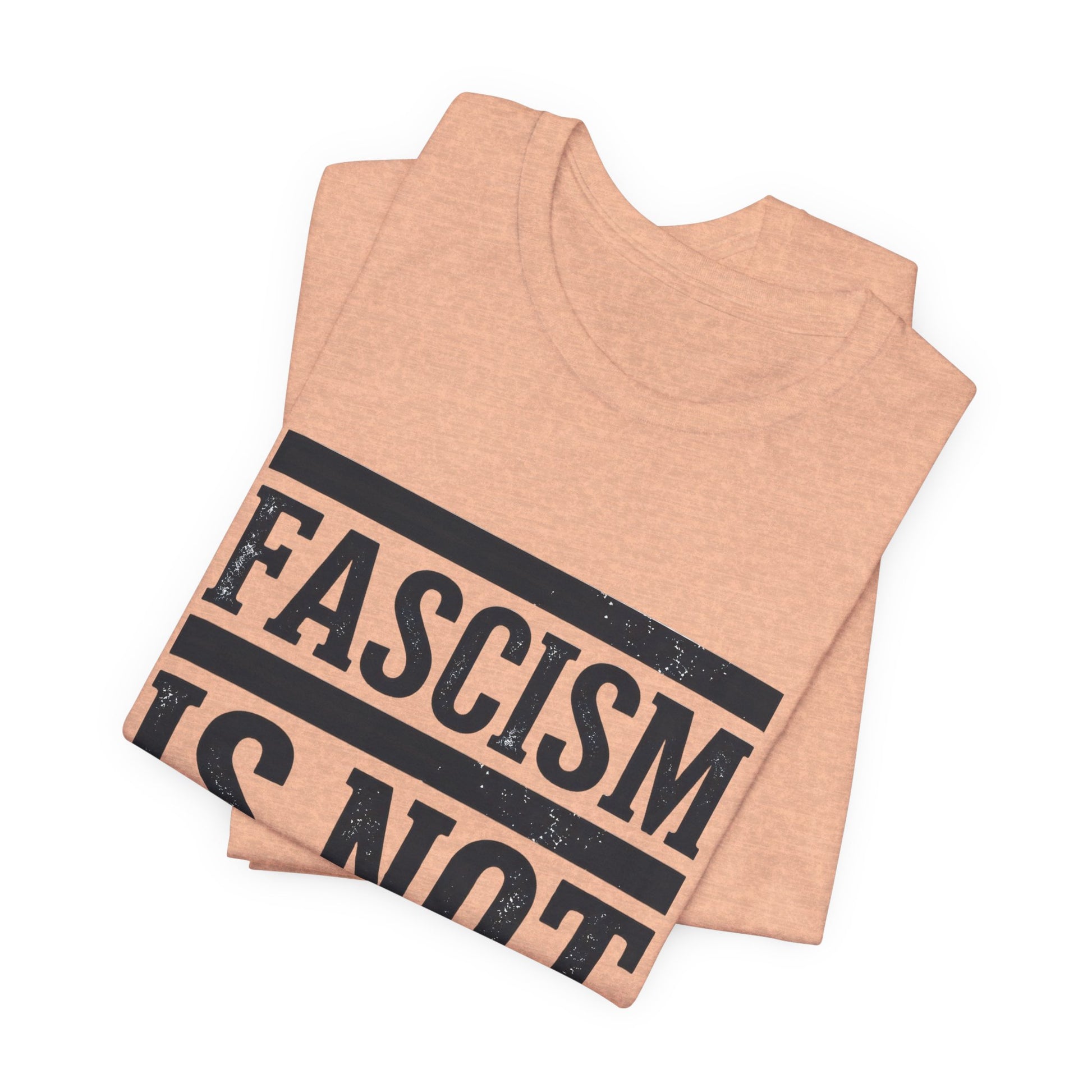 Fascism Is Not An Opinion t-shirt by Moral Fabric — anti-fascist political tee Canada