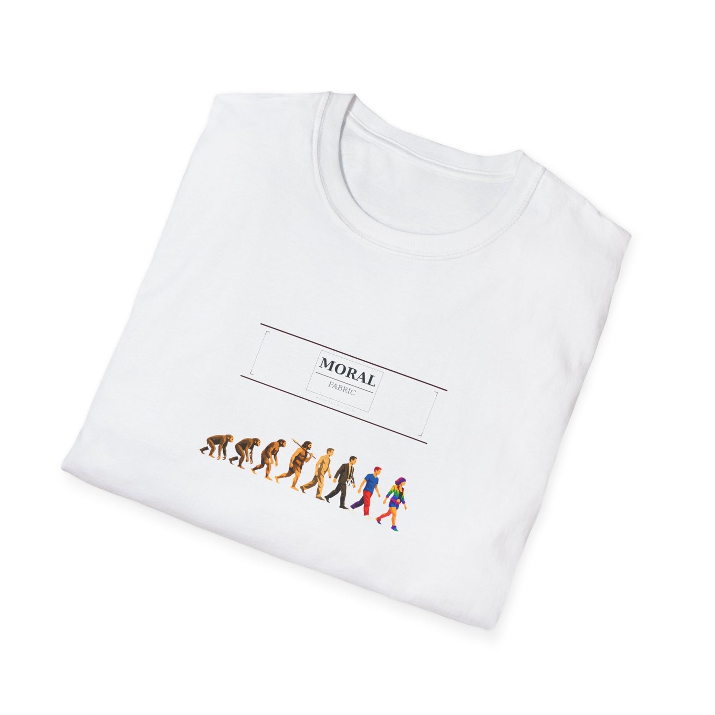 Darwin Fish Extended T-Shirt | Evolution Pride Tee | LGBTQ+ Science Shirt | Funny Progressive Gift | Gender Spectrum Tee