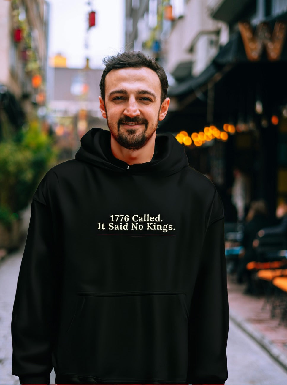 1776 Called It Said No Kings hoodie by Moral Fabric — anti-authoritarian political streetwear Canada