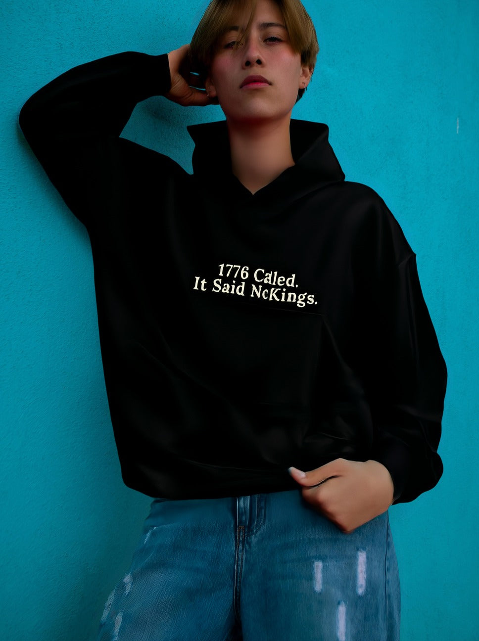 1776 Called It Said No Kings hoodie by Moral Fabric — anti-authoritarian political streetwear Canada