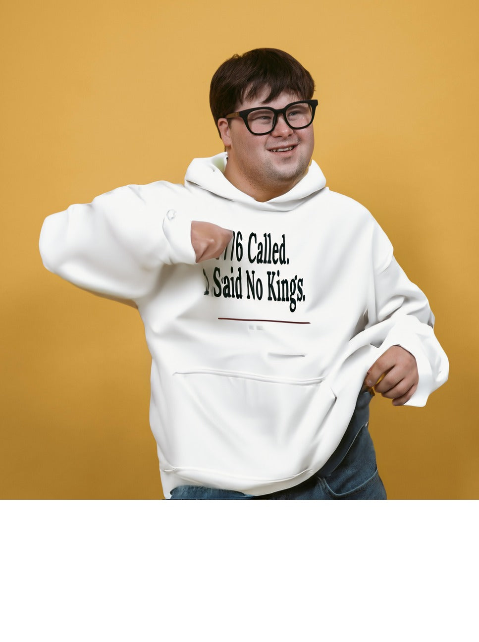 1776 Called It Said No Kings hoodie by Moral Fabric — anti-authoritarian political streetwear Canada