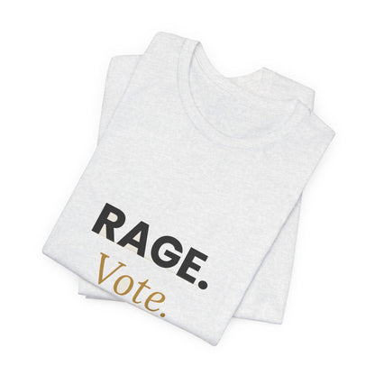 Rage Vote Repeat t-shirt by Moral Fabric — bold progressive political tee Canada
