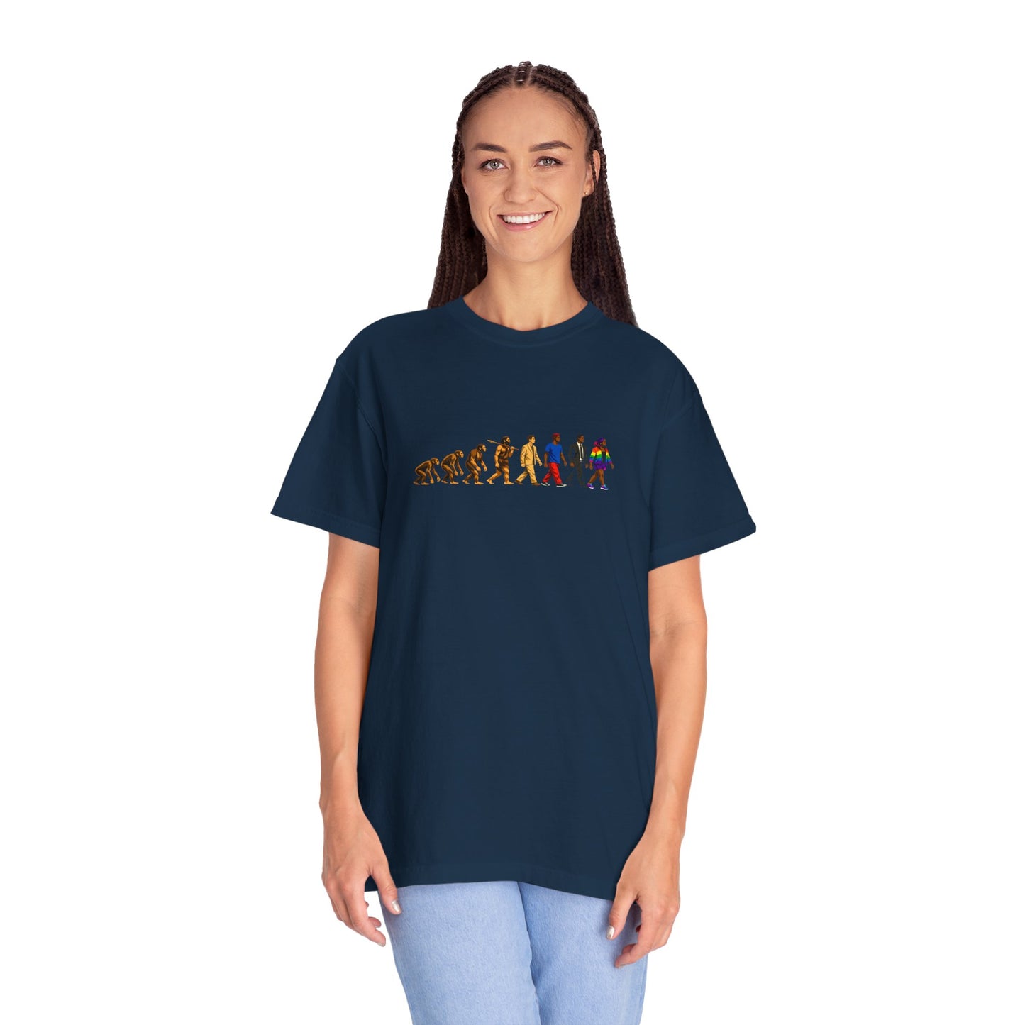 Darwin Fish Extended Diversity T-Shirt  | Evolution Pride Tee | LGBTQ+ Science Shirt | Funny Progressive Gift | Gender Spectrum Tee