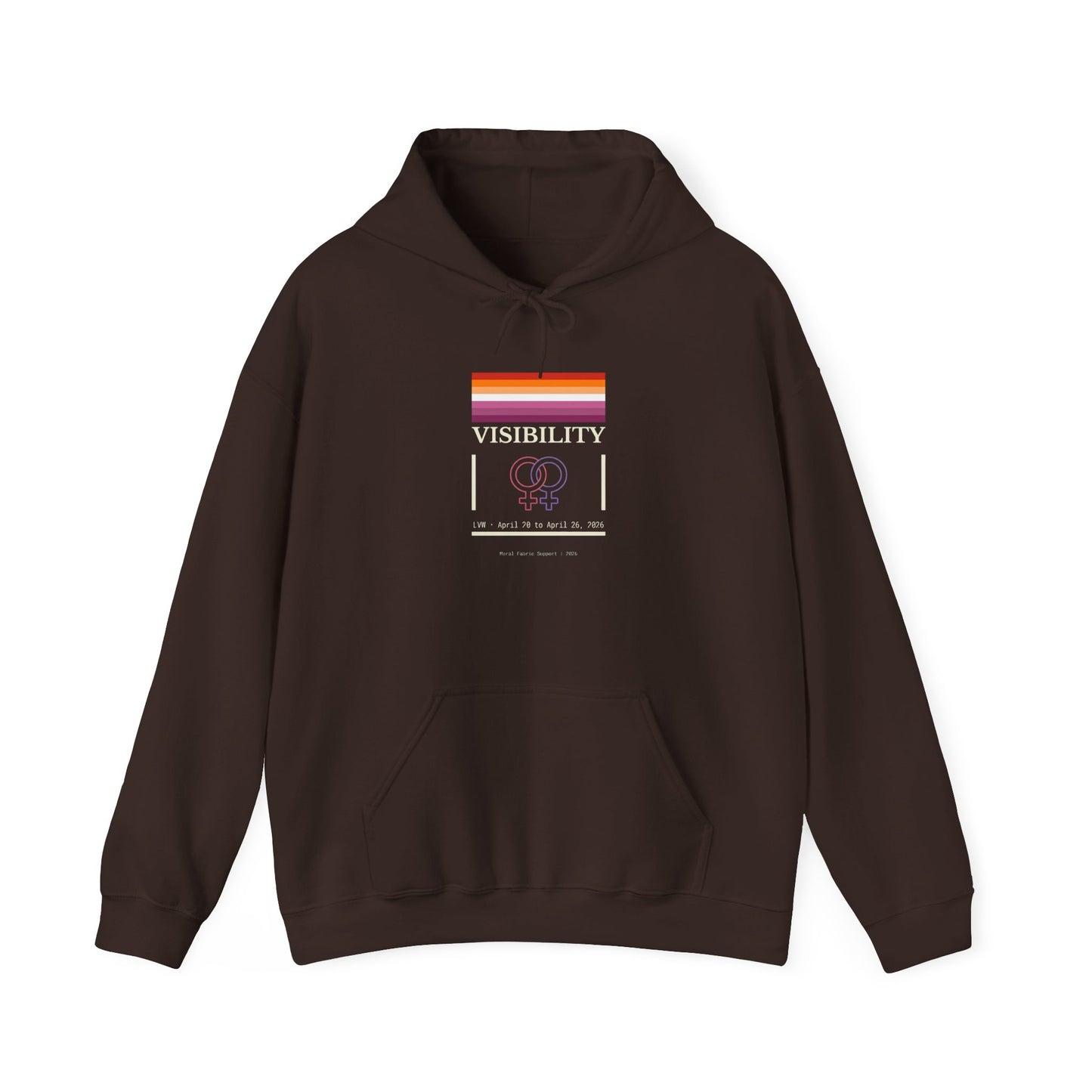 Lesbian Visibility Week hoodie by Moral Fabric — LGBTQ pride political clothing Canada