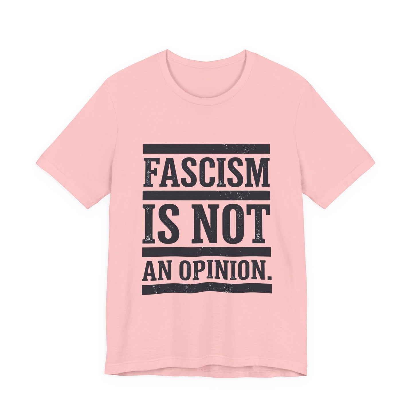 Fascism Is Not An Opinion t-shirt by Moral Fabric — anti-fascist political tee Canada