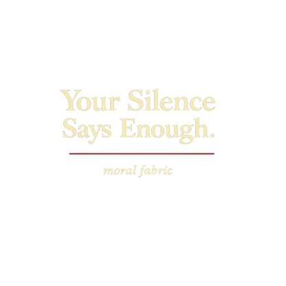Your Silence Says Enough tote bag by Moral Fabric — editorial typography activist bag Canada