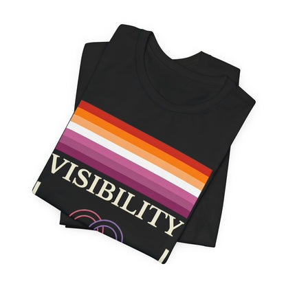 Lesbian Visibility t-shirt by Moral Fabric — LGBTQ pride activist tee Canada