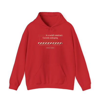 Gender Construct hoodie by Moral Fabric — trans rights LGBTQ political streetwear Canada