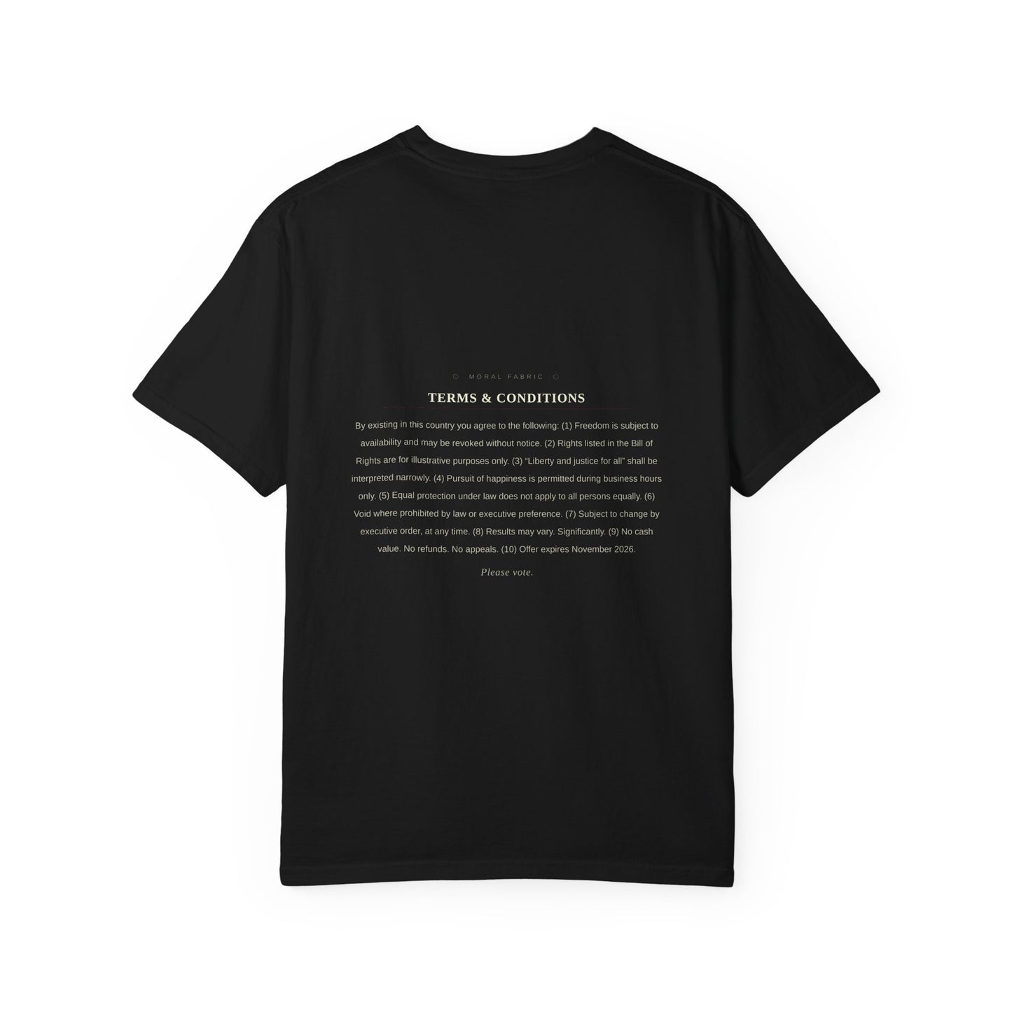 Land of the Free (Some Conditions Apply) T-Shirt | Political Satire, Progressive Advocacy