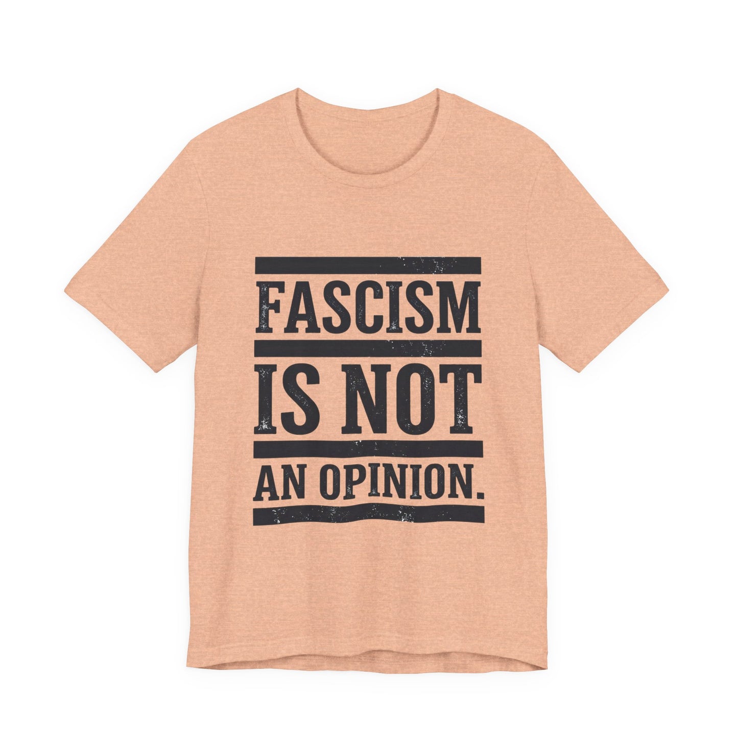 Fascism Is Not An Opinion t-shirt by Moral Fabric — anti-fascist political tee Canada