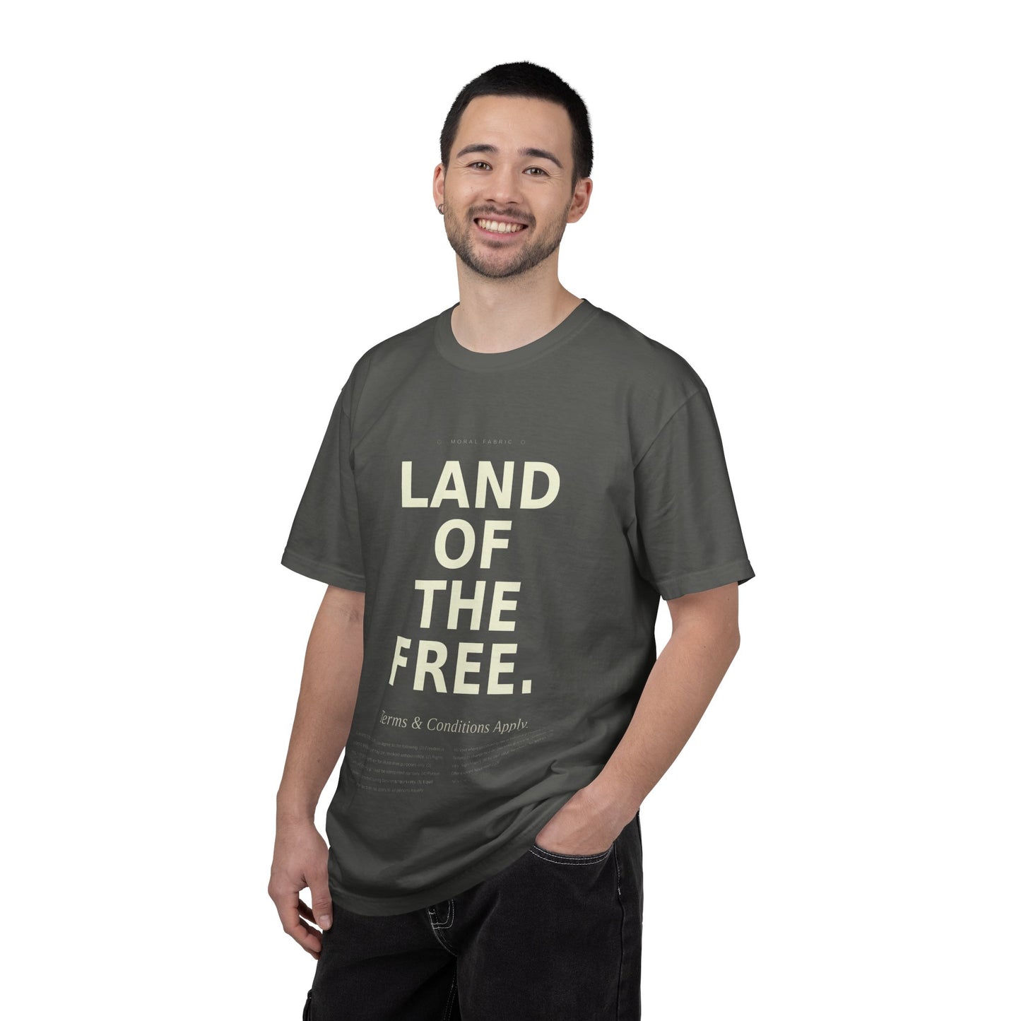 Land of the Free (Some Conditions Apply) T-Shirt | Political Satire, Progressive Advocacy