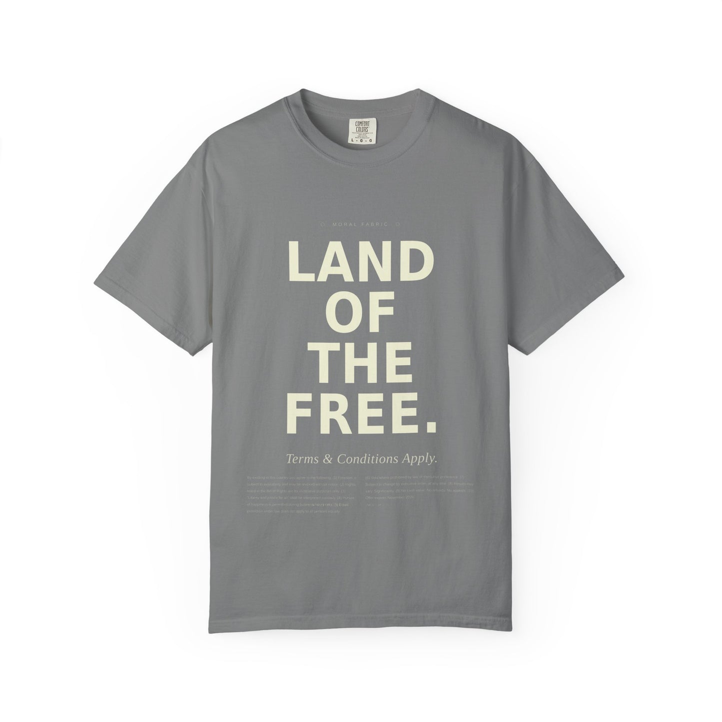 Land of the Free (Some Conditions Apply) T-Shirt | Political Satire, Progressive Advocacy