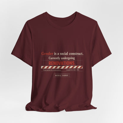 Gender Is A Social Construct t-shirt by Moral Fabric — trans rights progressive tee Canada