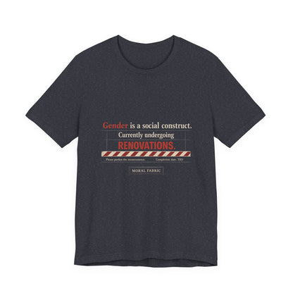 Gender Is A Social Construct t-shirt by Moral Fabric — trans rights progressive tee Canada