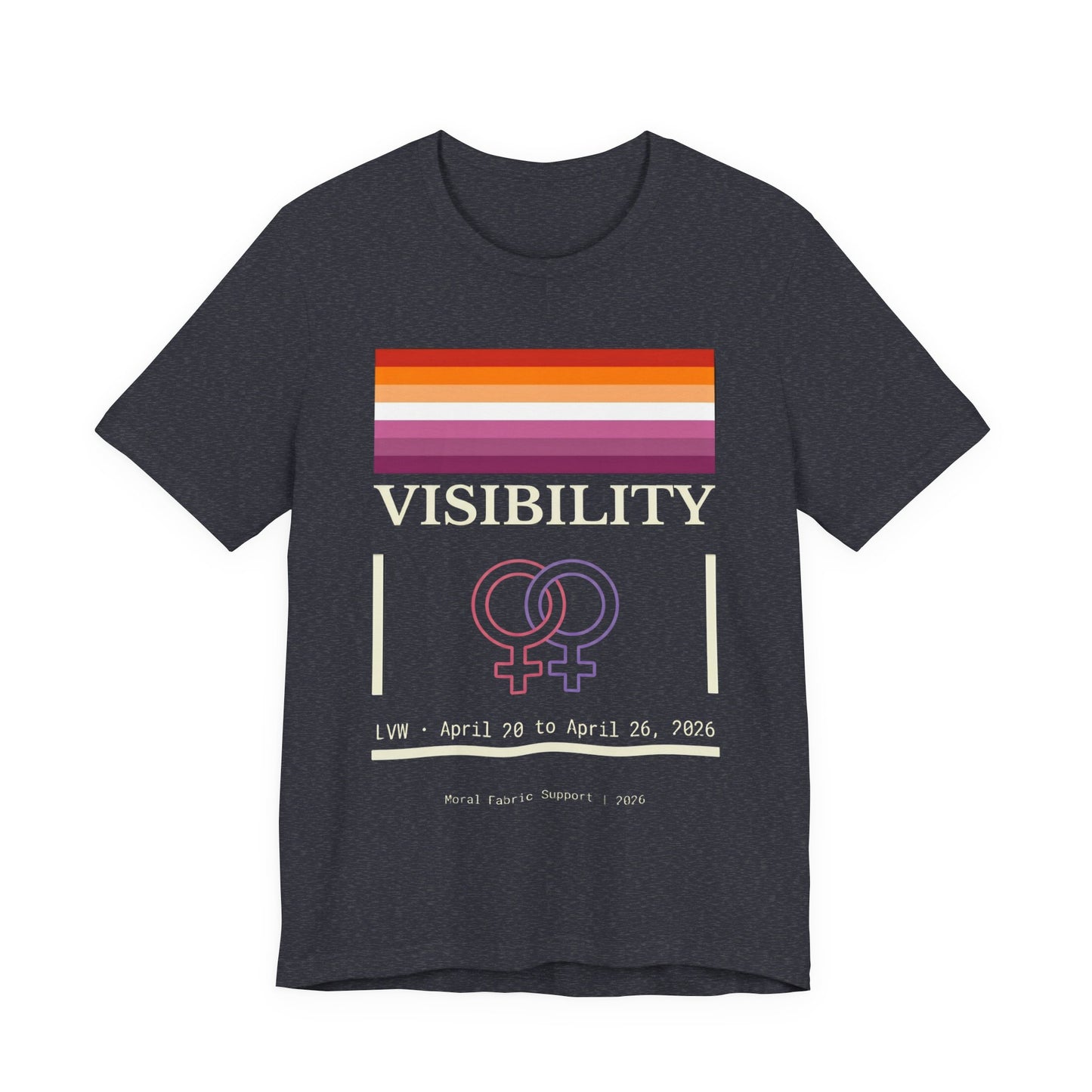 Lesbian Visibility t-shirt by Moral Fabric — LGBTQ pride activist tee Canada